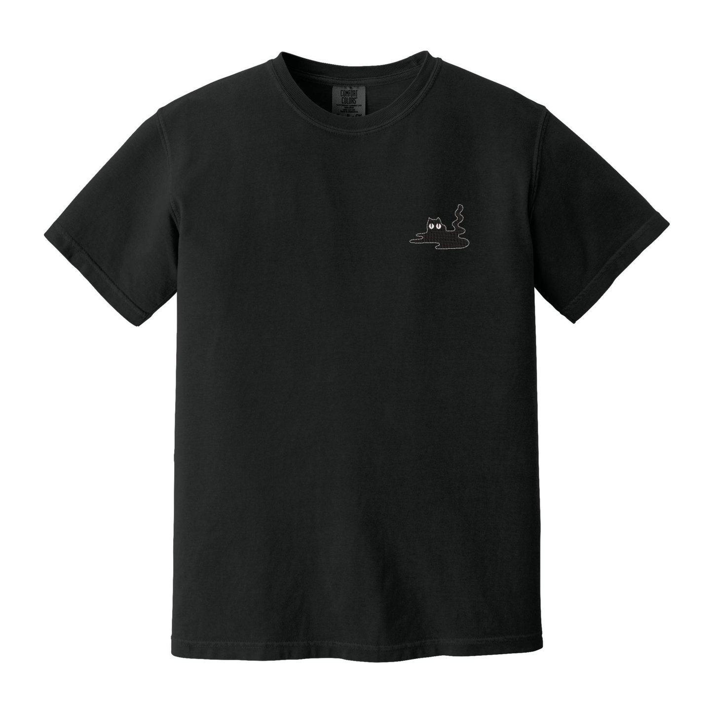 Melty Cat Embroidered T-Shirt