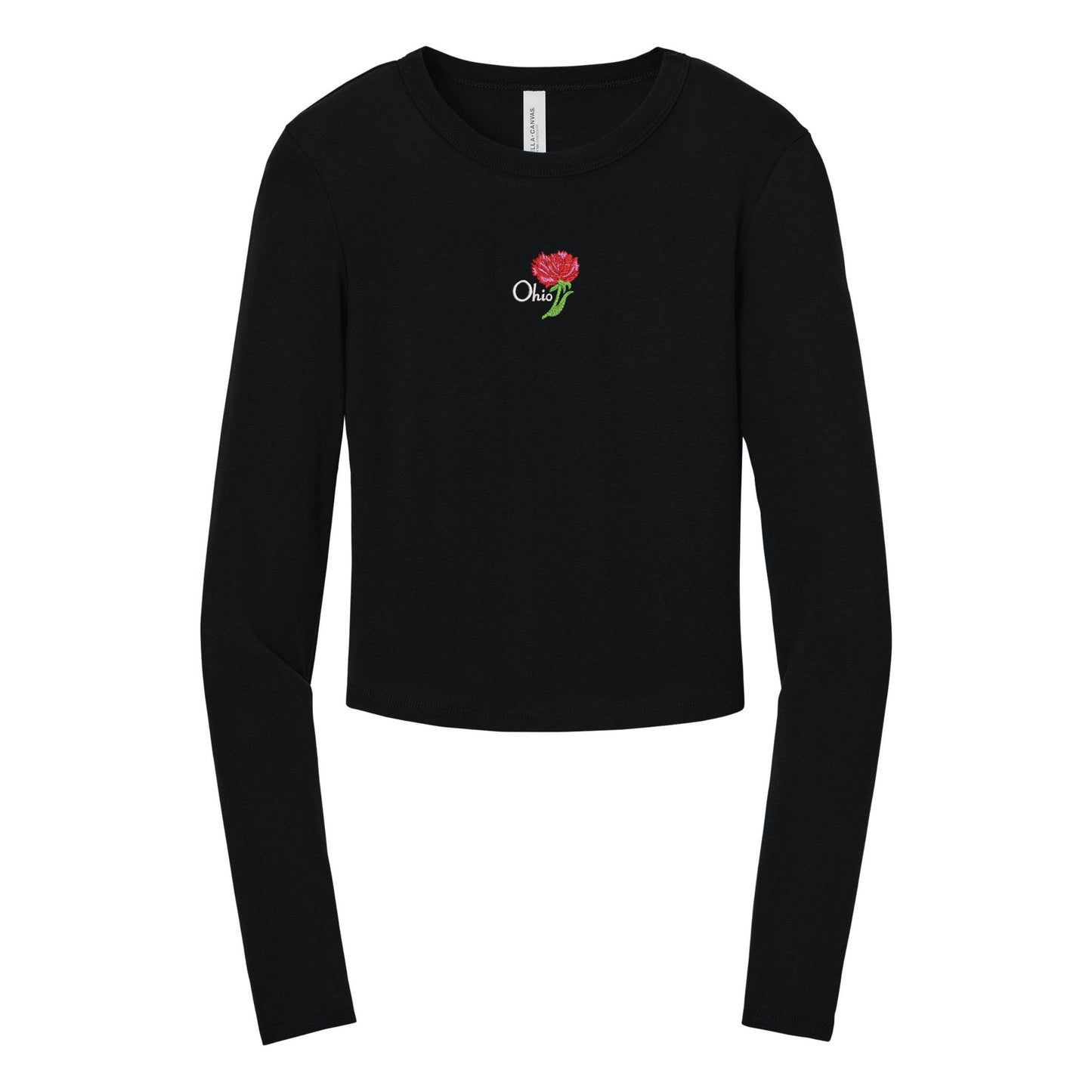 Ohio Carnation Long Sleeve Baby Tee