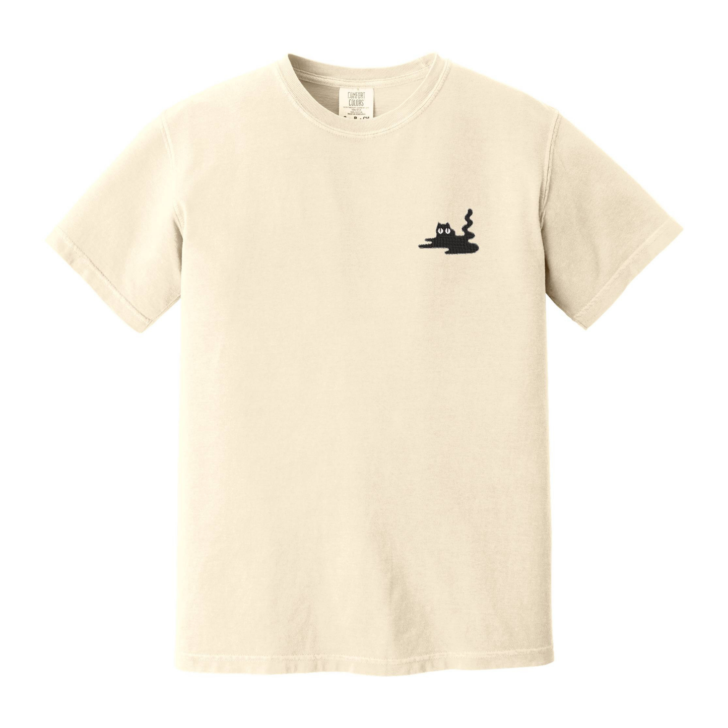 Melty Cat Embroidered T-Shirt