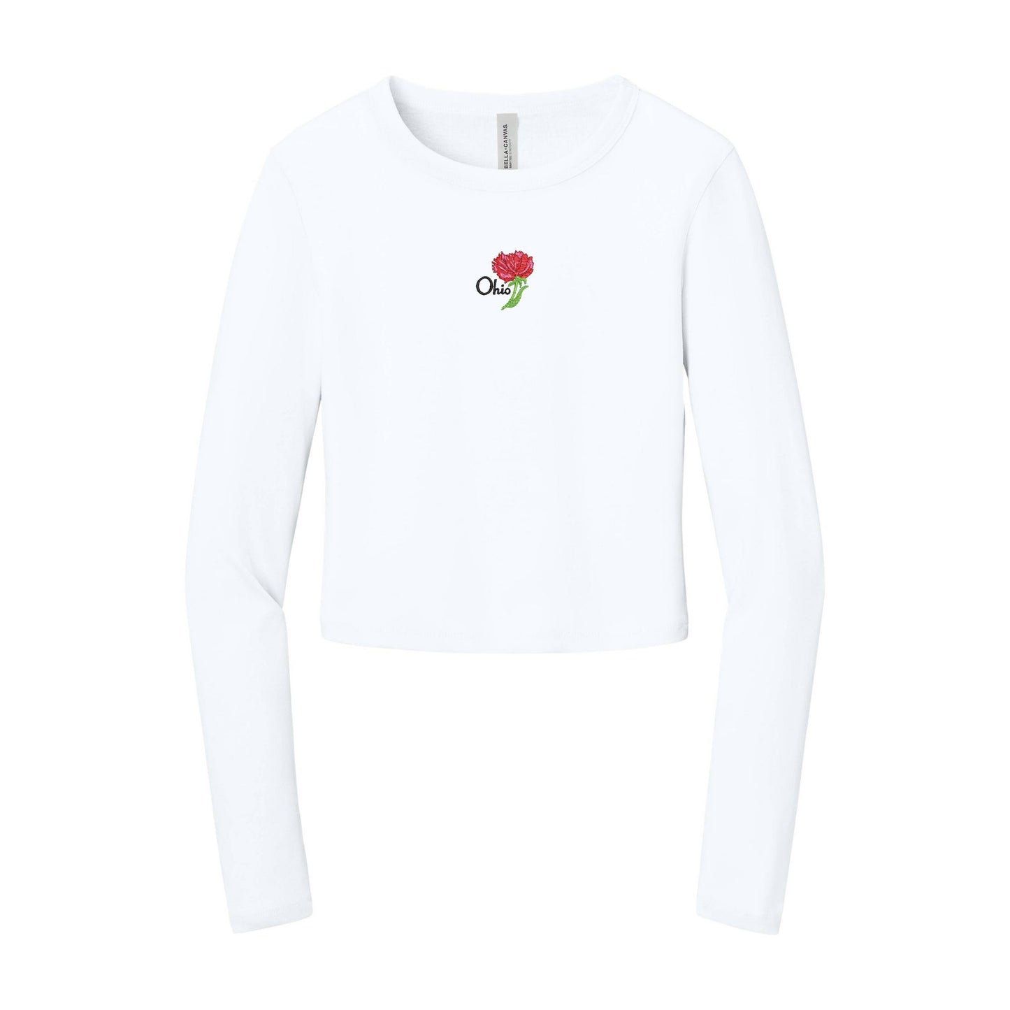 Ohio Carnation Long Sleeve Baby Tee
