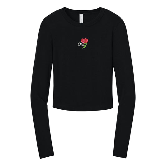 Ohio Carnation Long Sleeve Baby Tee
